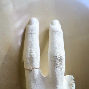 Catbird NYC 14K Gold Diamond Fizz Sparkler Ring Size 7